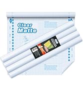 Chell 4 Pack Matte Clear Contact Paper Roll for Books, Crafts and Countertops, Self Adhesive Book...