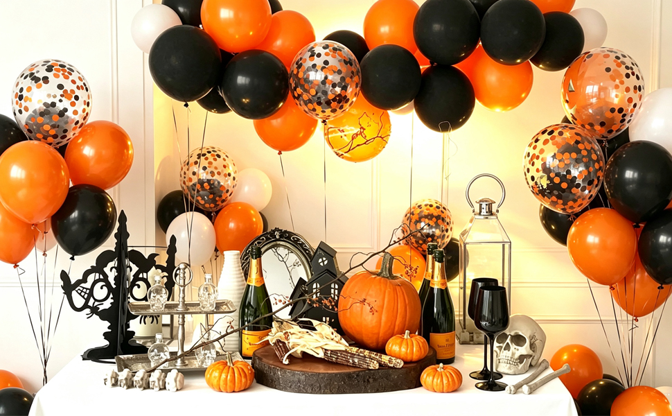 halloween balloons black orange balloons orange black balloons orange black balloons graduation