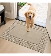 FLOORHUG Door Mat 20 x 32 in, Non Slip Washable Entryway Rugs with TPR Backing, Absorbent Dirt Tr...