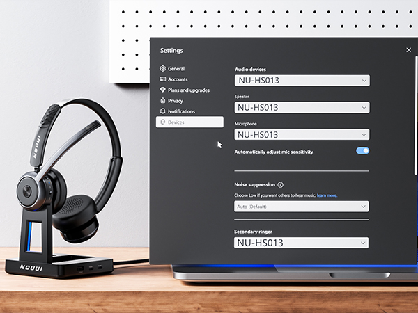 wireless headset with mic for work
