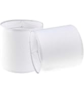 Samll Lamp Shades Set of 2 Drum White Texture Lampshades for Table Lamps Wall Lamps-10