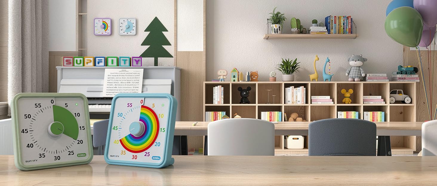 8 inch big visual timer for classroom home office in studying learning working exercising reading