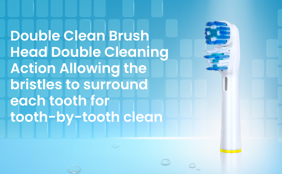 Double clean brushes oscillate, rotate, pulsate, so that surround each tooth for a superior clean