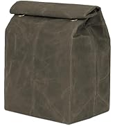 ECHSRT Waxed Canvas Lunch Bag, Vintage Reusable Lunch Box for Men & Women, Waterproof Leakproof I...