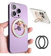 Magnetic Phone Ring Grip Holder for MagSafe, Adjustable Finger Ring Kickstand for iPhone 14 13 12...
