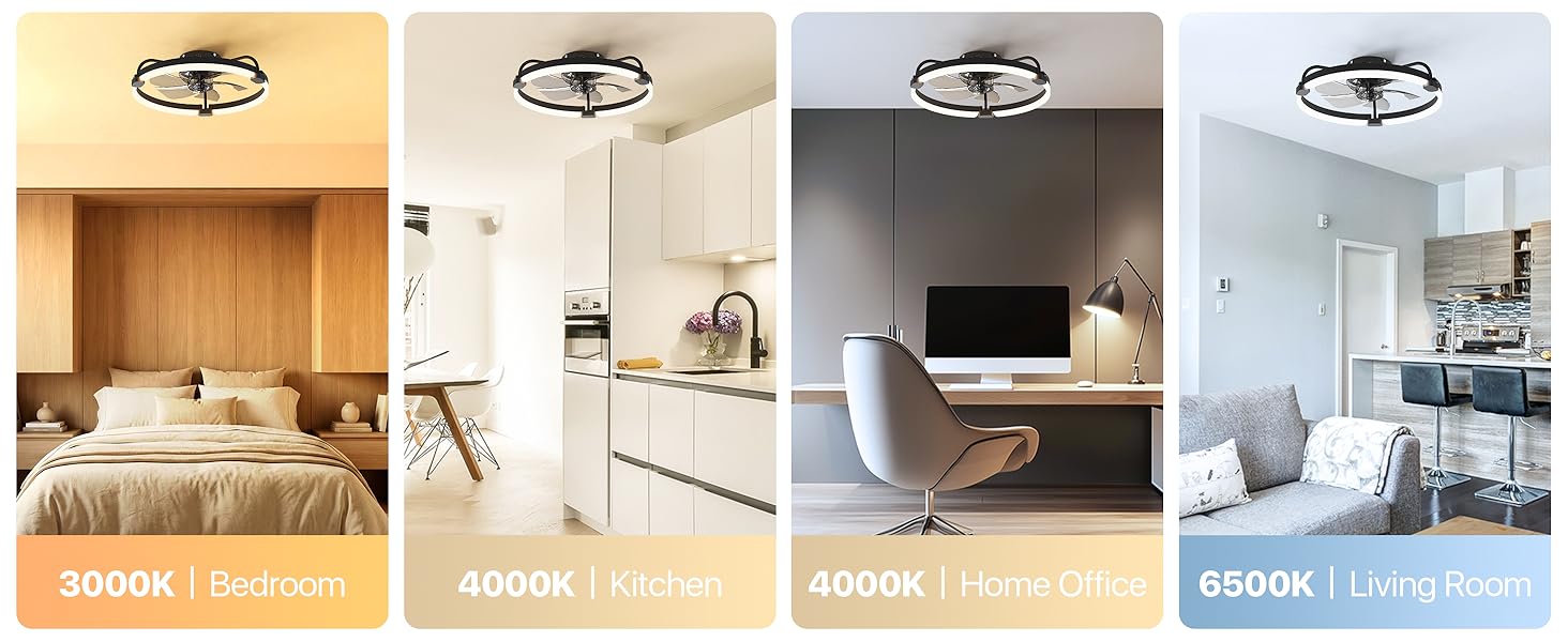 low profile flush mount ceiling fan