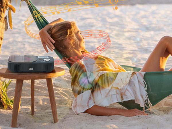 MONODEAL Portable CD Player with Dual Stereo Speakers