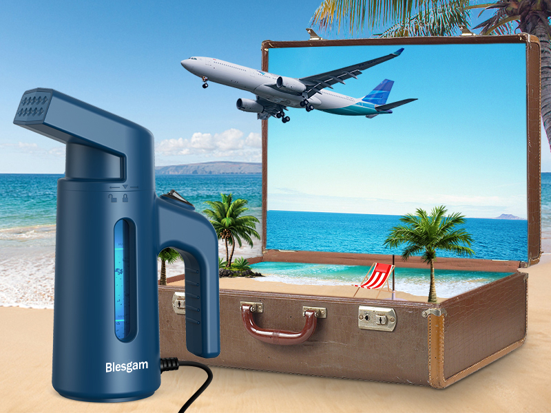 This clothes steamer is compact and travel-sized, fits in luggage. Perfect for trips!