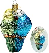 Hzyc Bird Ornaments for Christmas Tree,Hand-Blown Glass Ornaments, Bird Watcher Collection Figuri...