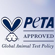 PETA logo in navy bue against gradient blue background.
