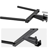 SELEWARE Y-Shaped Dip Bar for 2"x2" Power Rack with 5/8" or 1" Holes, Heavy Duty Dip Bar Attachme...