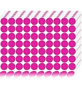 1400 PCS Dot Stickers Pink 3/4 Inch Round Color Coding Labels Polka Circle Dot Label Sticker for ...