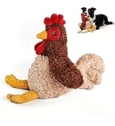 ALL FOR PAWS Chicken Squeaky Dog Toy, Plush Stuffed Animal Toy for Small Medium Large Dogs, Puppy...
