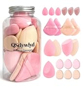 QSdywlyd 21 Pcs Makeup Sponge Set, Latex-Free Face Sponges & Powder Puffs | Ultra soft, streak-fr...