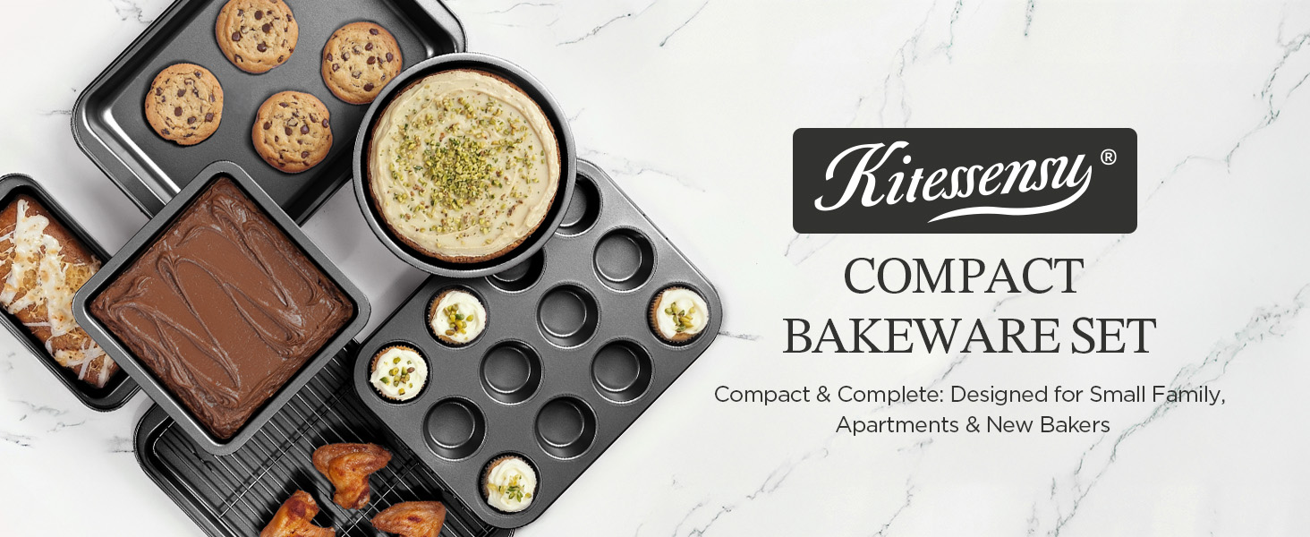 Kitessensu Compact Bakeware Set: Compact & Complete