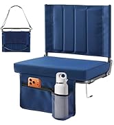 DUMOS Stadium Seats with Back Support, Bleacher Chairs with 3.15 Inch Thick Padded Cushion, Wide ...