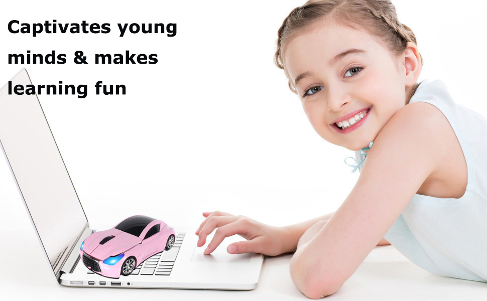 Wireless Car Mouse LED Light Optical Small Wireless Mouse Kids Girls boy gift