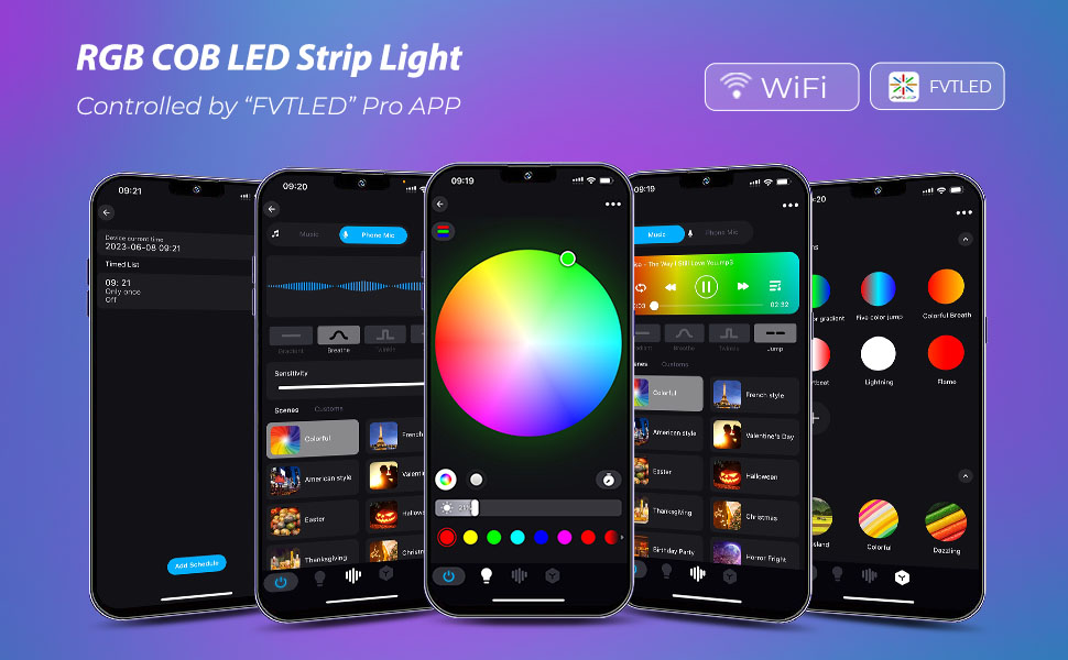 24v smart led strip light music sync