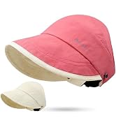 Women's Ultra - Light Foldable Sun Hat with UPF Protection - Double - Sided Dual - Color, Open - ...