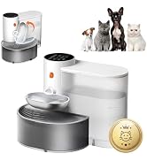 Potaroma Smart Wireless Pet Water Fountain, Stainless Steel Bowl, No Filter, 3.5L Large Capacity,...