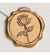 UNIQOOO Wax Seal Stickers - 3D Vintage Rose Floral Wedding Invitation Envelope Seal Stickers, 50 ...