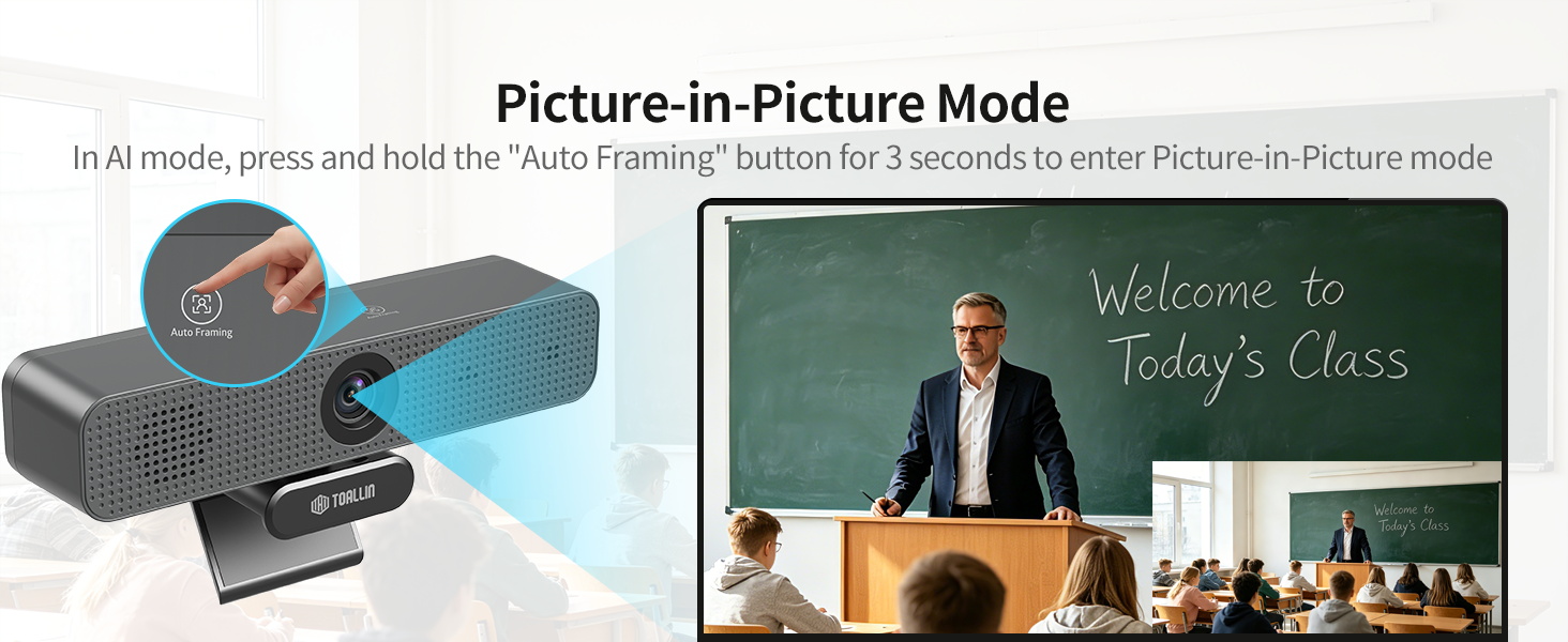 AI picture-in-picture webcam