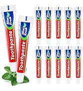 10 Tubes Bulk Travel Size Mini Toothpaste, 0.35 oz Disposable Mint Flavor Pocket Teeth Paste Smal...