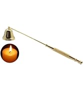 WLSuDHoncc Gold Metal Candle Snuffer Wick Snuffer with Long Handle Candlesnuffers Smokeless Kit C...