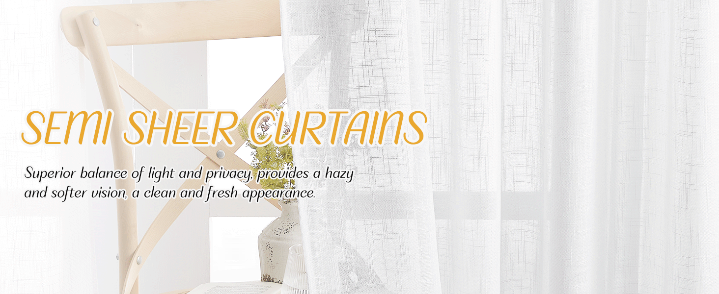 Unlike ordinary sheers, the line weave makes curtains more aesthetic