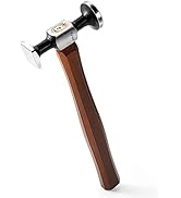WUTA Leather Mallet Hammer Carbon Steel Double Head Hammer Cobbler Hammer for Professional Leathe...