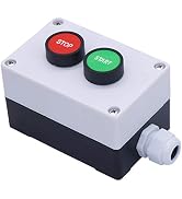 Taiss Momentary Push Button Switch Station Box Start/Stop Red Green Sign NO NC Pushbutton Switche...