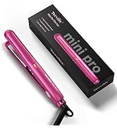 Terviiix Mini Flat Iron Adjustable Temperature, Travel-Size Mini Hair Straightener, Small Flat Ir...