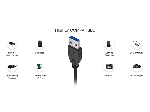 3.0 Type A to Type A Cable Male to Male