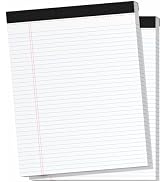 Ciphyfee 2 Pack Legal Pads 8.5" x 11", Wide Ruled Writing Notepads, 50 Sheets/Pad, Perforated Pag...