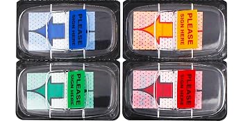 sign here post it flag tab sticky page marker note index film