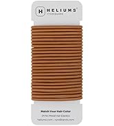Cyndibands Ginger No-Metal 4mm, 1.75 Inch Elastic Hair Ties Ponytail Holders for Redheads - 24 Count