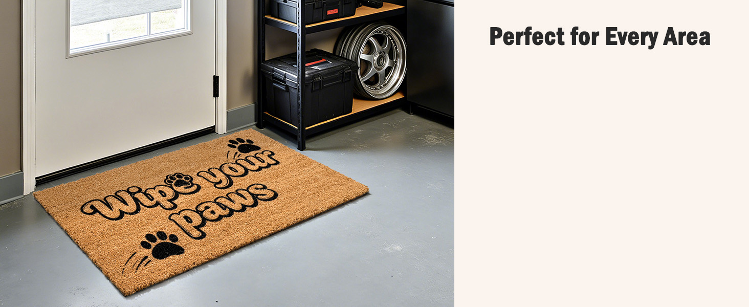funny muddy coir welcome door mat natural fiber eco-friendly outdoor indoor outside doormat