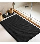 Boost Upgrade Memory Foam Waffle Bath Mat, Ultra-Max Soft Bathroom Rug, Super Non-Slip PVC Backin...