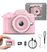 Dienspeak Retro Keychain Camera, 1080P HD Mini Digital Pocket Camera with 32GB Card, Small Portab...