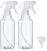 Plastic Spray Bottles (2-Pack, 16.9 Oz) Heavy Duty Spraying, Mist & Stream, Empty Water Sprayer B...