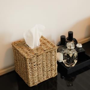 Seagrass tissue box on the table