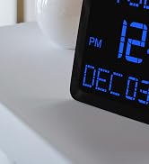 Digital Wall Clock, 11.5" Extra Large Display Calendar Alarm Day Clock with Date and of Week, Tem...