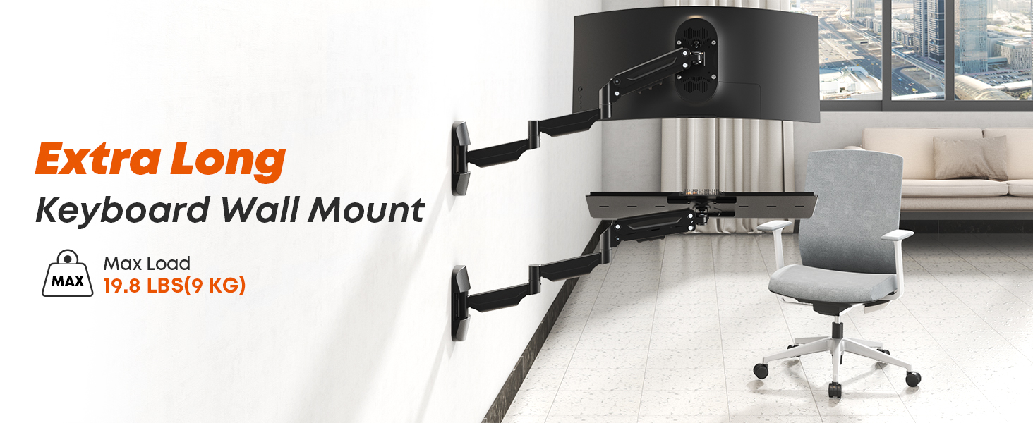 extra long keyboard wall mount