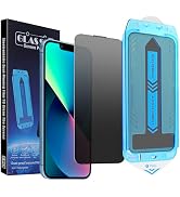 2-Pack Matte Privacy Screen Protector for iPhone 16e/iPhone 14/iPhone 13 Pro/iPhone 13, Anti-Glar...