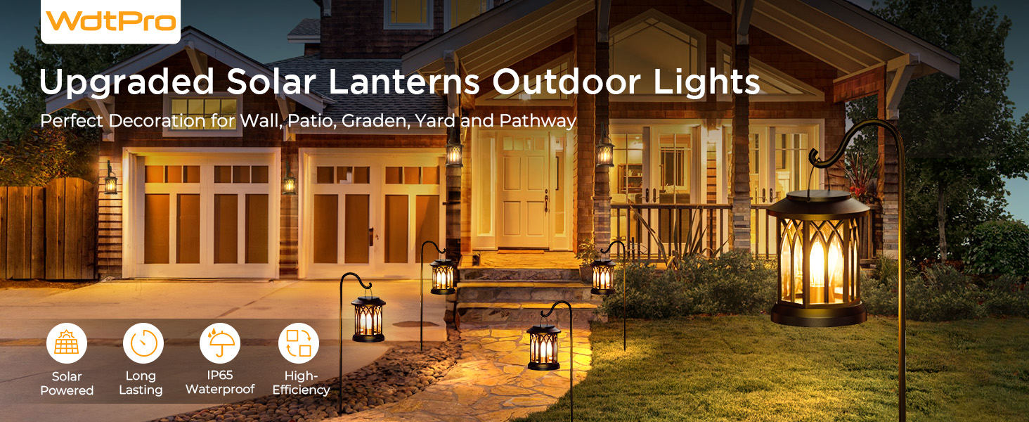 Upgraded Solar Lanterns Outdoor Lights