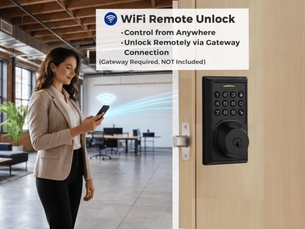 WiFi Remote Unlock Smart Deadbolt Lock