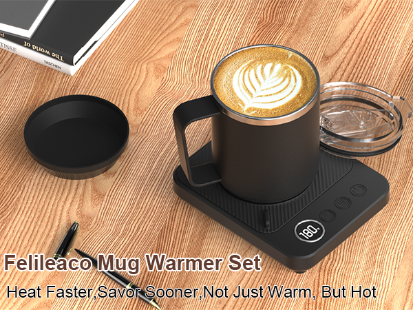 Coffee Mug Warmer Set for Desk, Coffee Cup Warmer with Auto Shut OffTimer, Coffee Mug Cup Heater