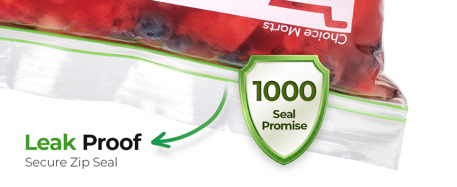 1 Gallon leak proof secure sip seal freezer bag