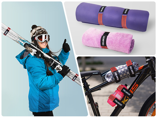26''Adjustable Bike Wheel Stabilizer Strap with Hook and Loop