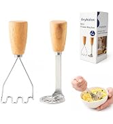 Avykalox Mini Potato Masher, 2 Pcs Small Potato Masher Stainless Steel Meat Masher, Kitchen Tools...